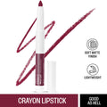 Mega Last Crayon Lipstick, Soft Matte Finish, Non Transfer