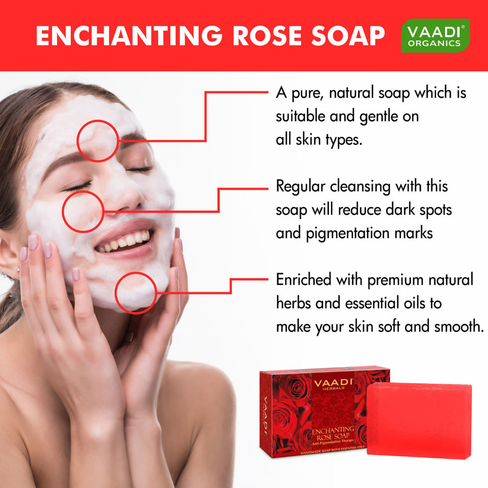 Enchanting Rose Soap With Anti Pigmentation Therapy