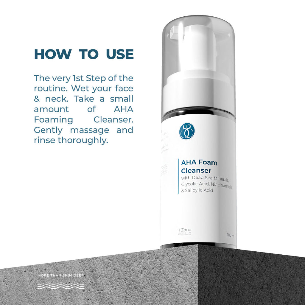 Aha Foam Cleanser With Dead Sea Minerals & Glycolic Acid