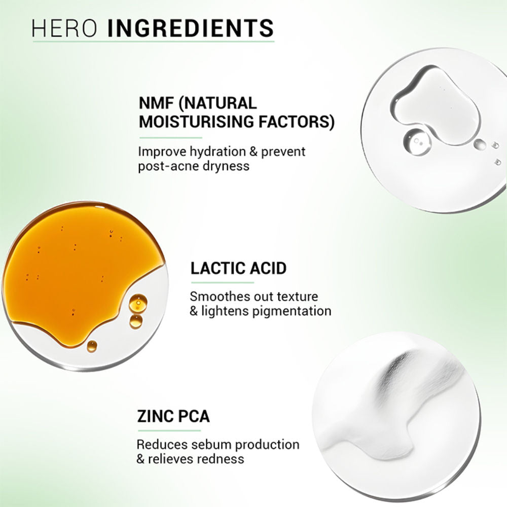 Oil Clear Face Moisturizer with Lactic Acid & NMF for Oily, Acne-Prone & Combination Skin