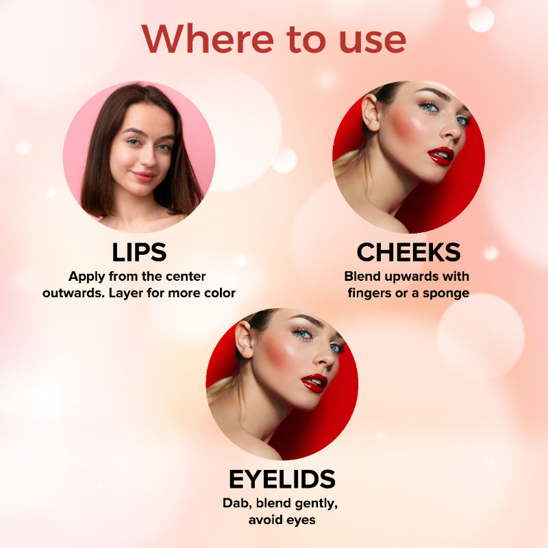 Lip and Cheek Tint Roseberry and Peony Pink with Shea Butter and Organic Oils