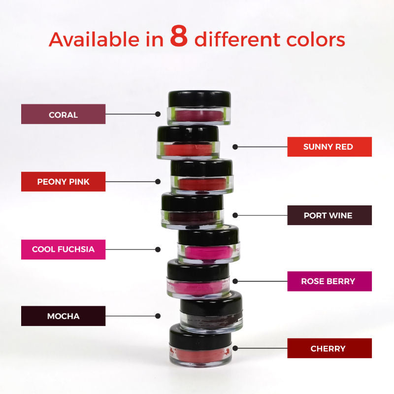 Lip and Cheek Tint Coral and Port Wine with Shea Butter and Organic
