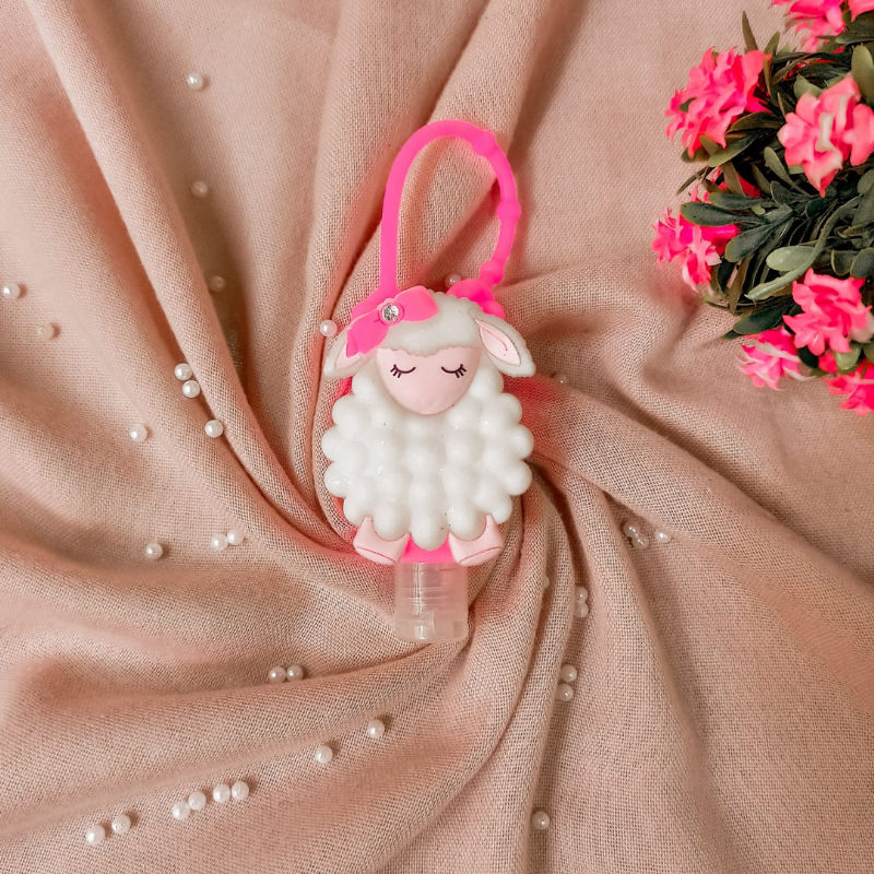 Lambie holder with sanitizer