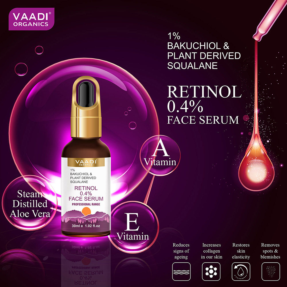 Retinol 0.4% Face Serum With 1% Baluchiol & Plant Derived Squalane