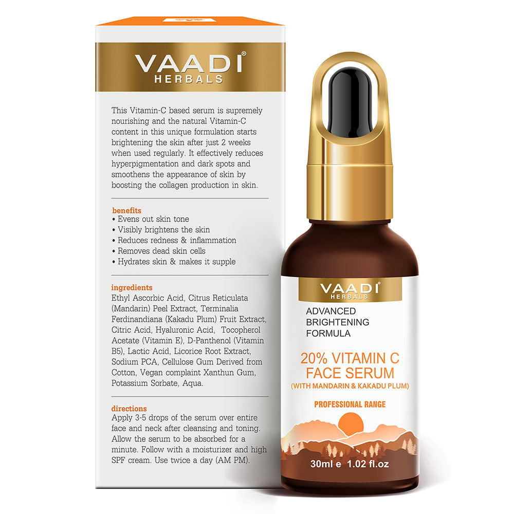 20% Vitamin C Face Serum With Advanced Brightening Formula