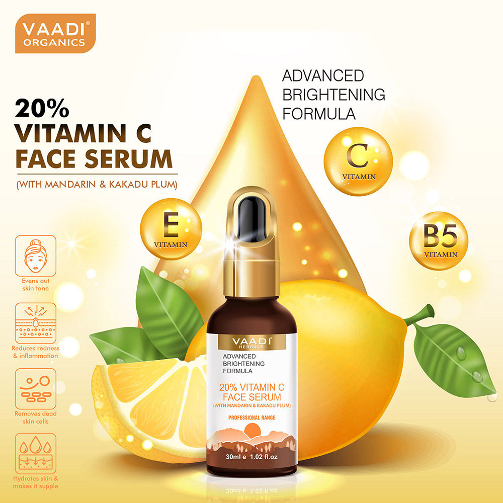 20% Vitamin C Face Serum With Advanced Brightening Formula