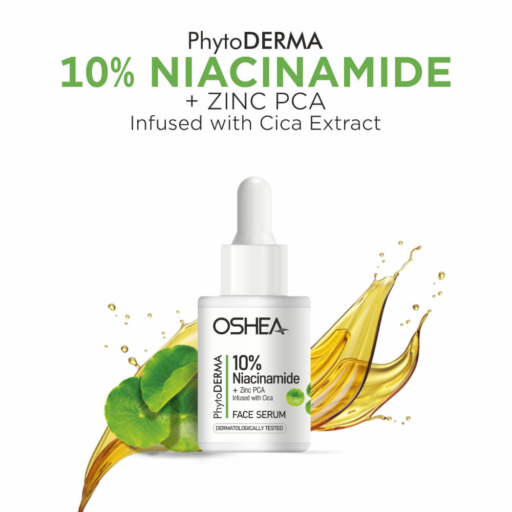 Phytoderma Face Serum With 10% Niacinamide, Zinc & Cica Extract Reduces Acne Blemishes