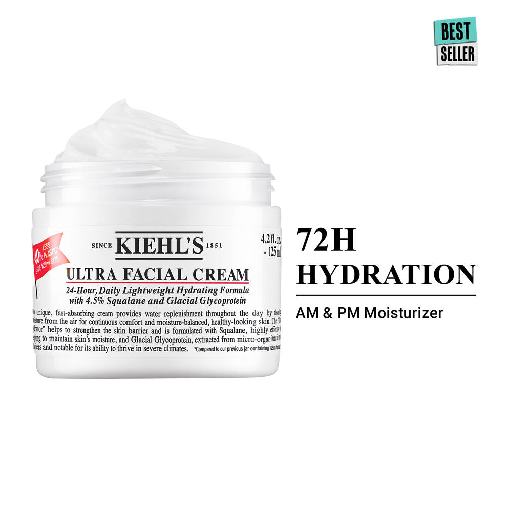 Ultra Facial Cream With 24 Hour Hydration - Moisturizer For Softer, Hydrated Skin - 125ml