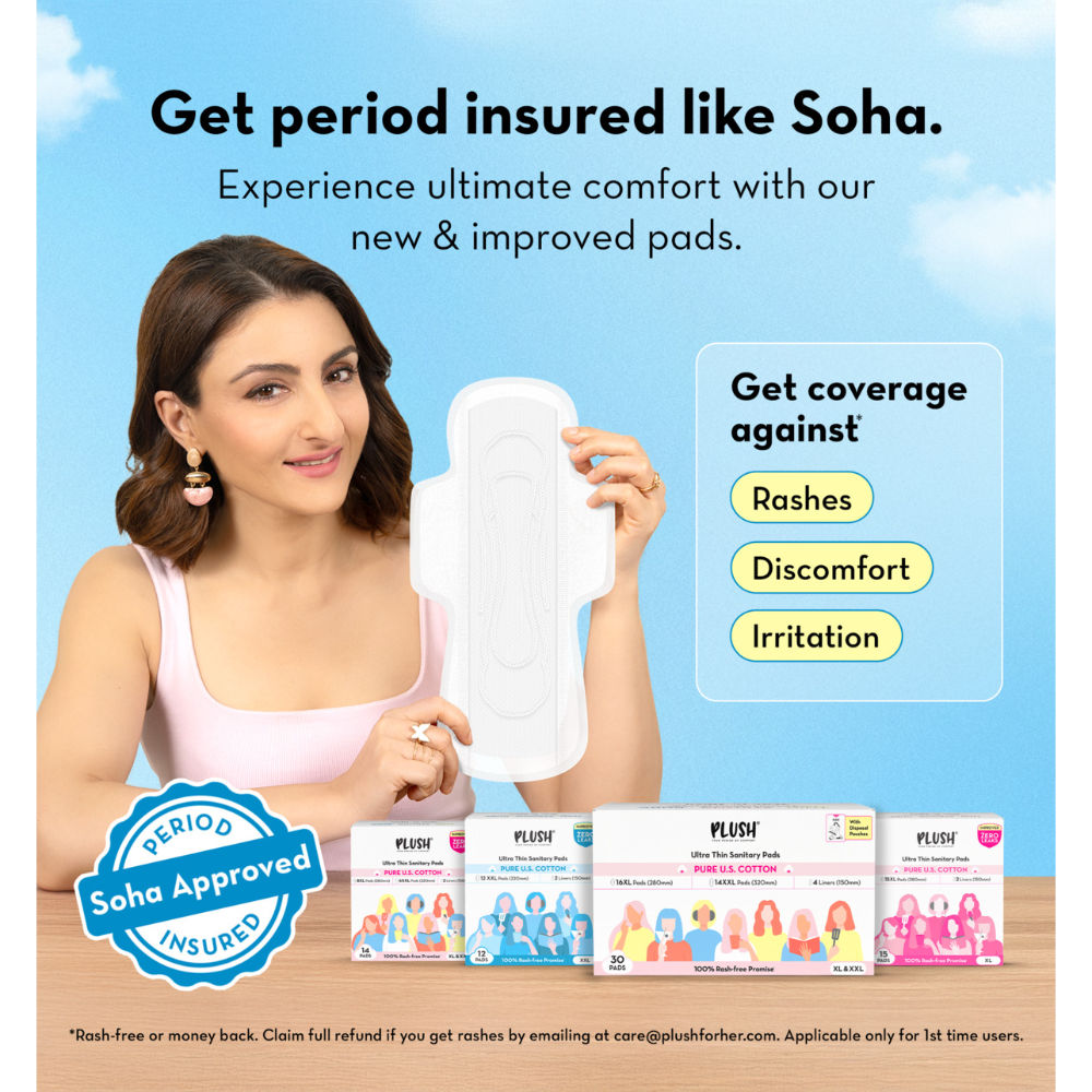 Ultra Thin 12 XXL 100% Cotton Rash Free Sanitary Pads