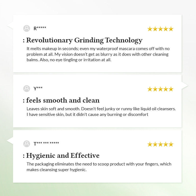 Pure Grinding Cleansing Balm: Gentle Oil-Based Makeup Remover & Pore Cleanser