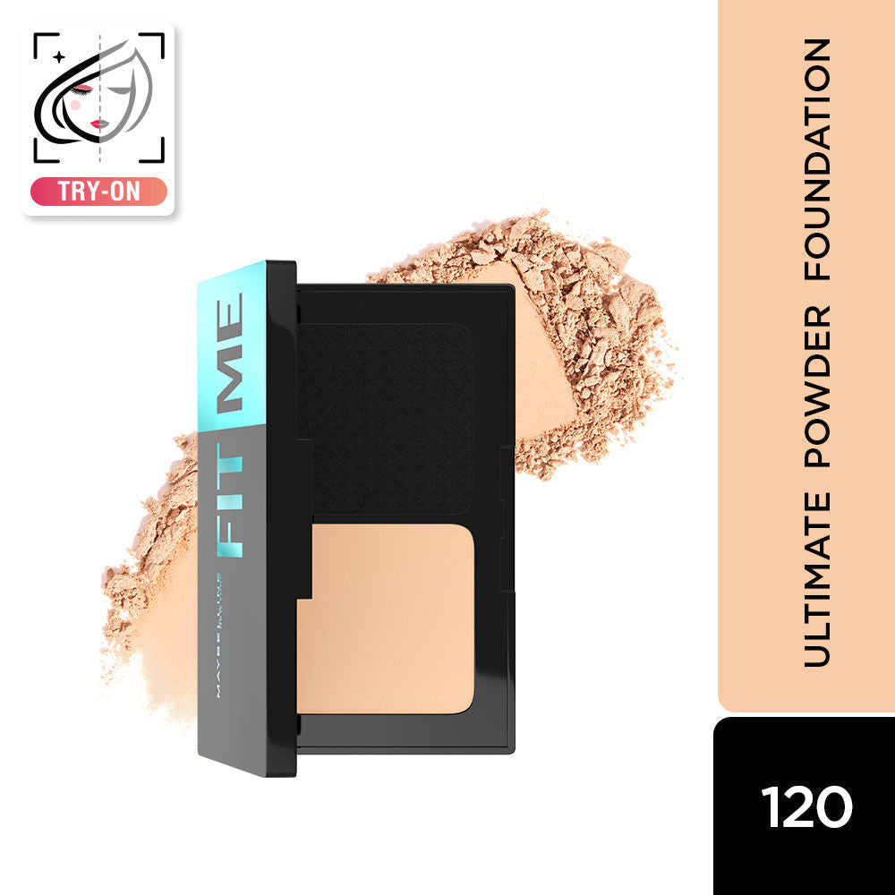 Fit Me Ultimate Powder Foundation, 24 hr Oil Control + SPF 44 - Porcelain - Shade 120
