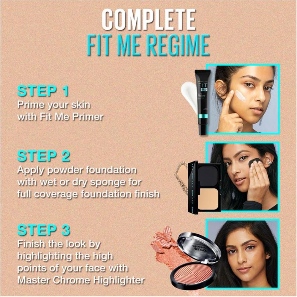 Fit Me Ultimate Powder Foundation, 24 hr Oil Control + SPF 44 - Porcelain