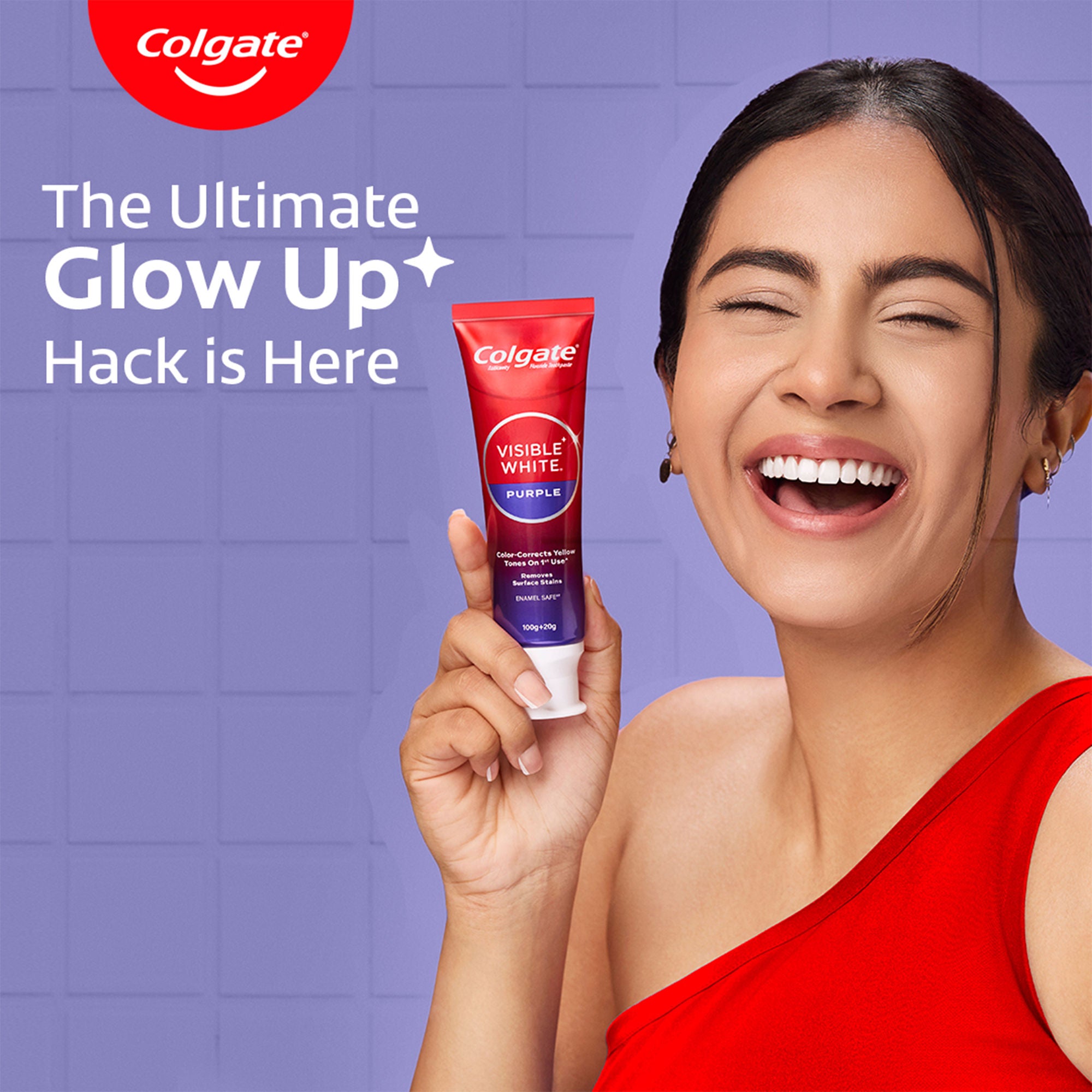 Visible White Purple Toothpaste