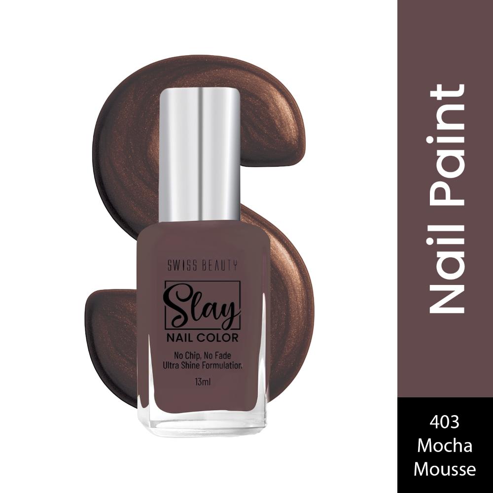Slay Nail Color With Ultra Shine Formulation - 403 Mocha Mousse