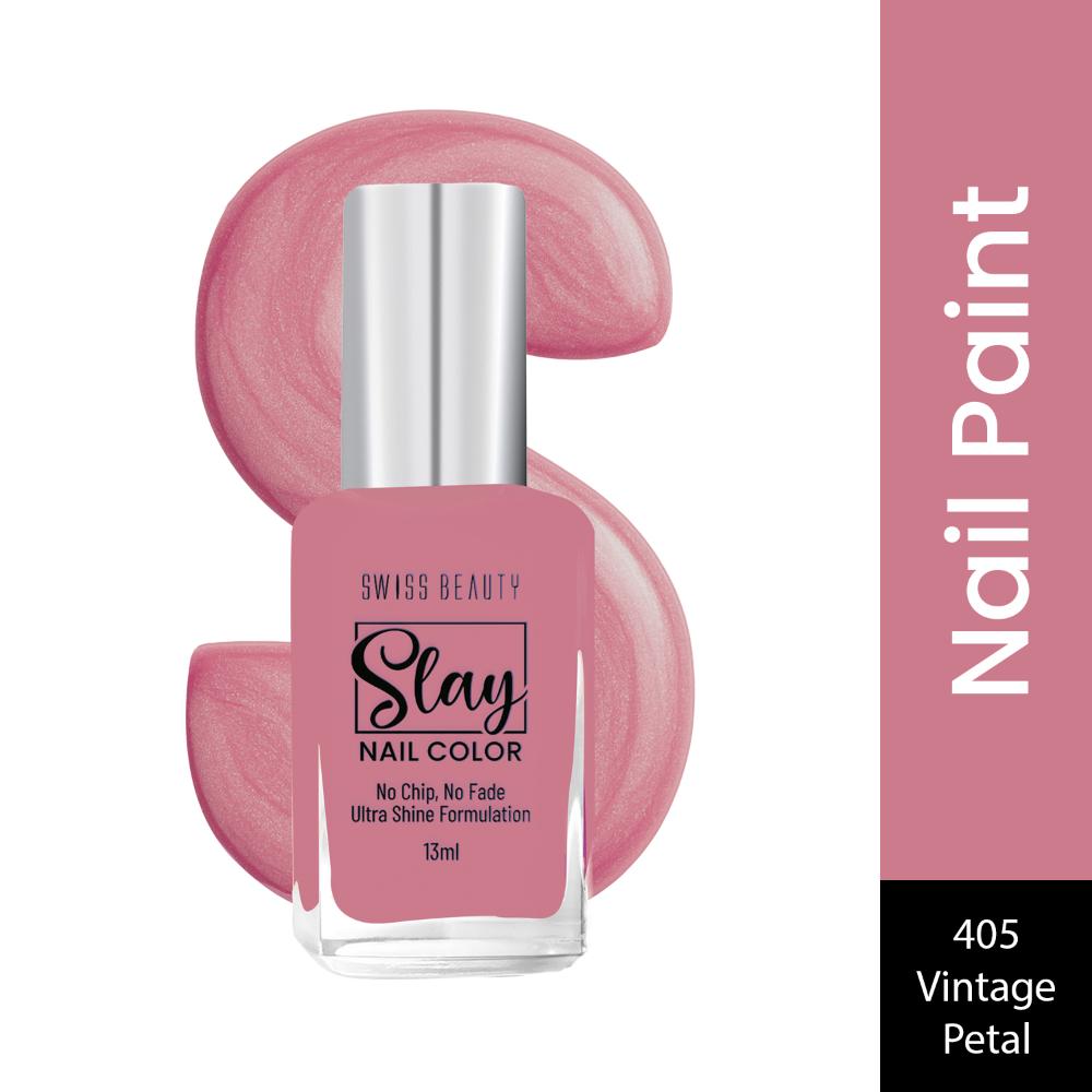Slay Nail Color With Ultra Shine Formulation - 405 Vintage Petal