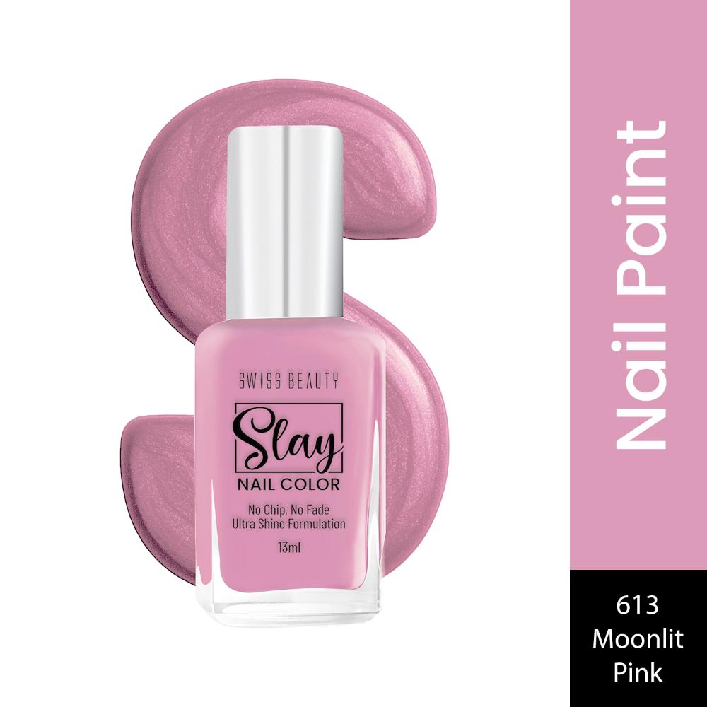Slay Nail Color With Ultra Shine Formulation - 613 Moonlit Pink