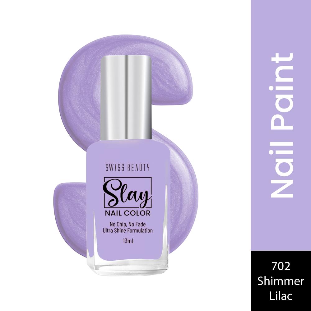Slay Nail Color With Ultra Shine Formulation - 702 Shimmer Lilac
