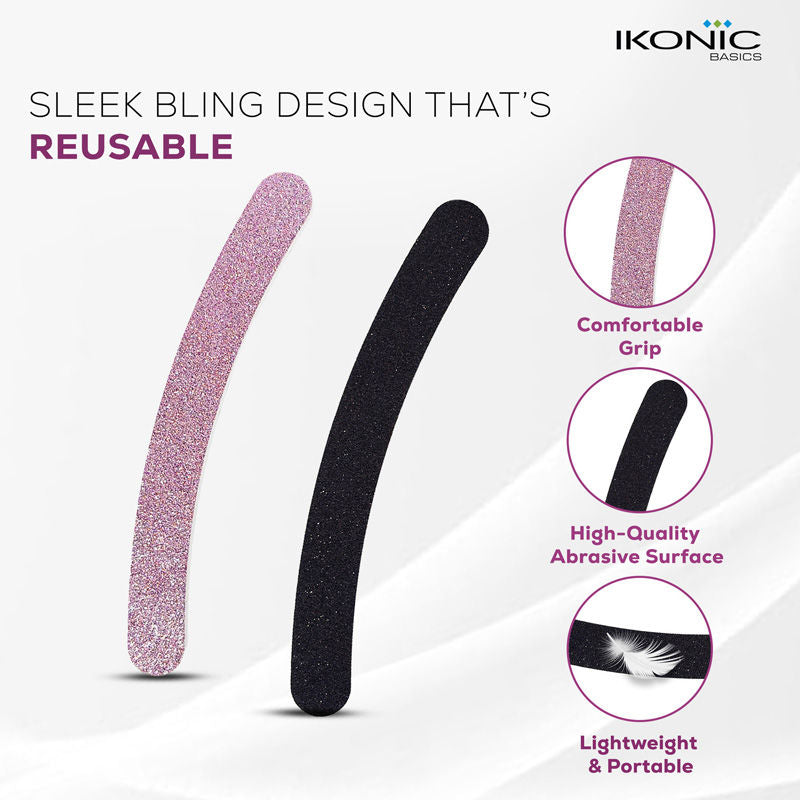 Bling Curved Nail Filer IKB-185C