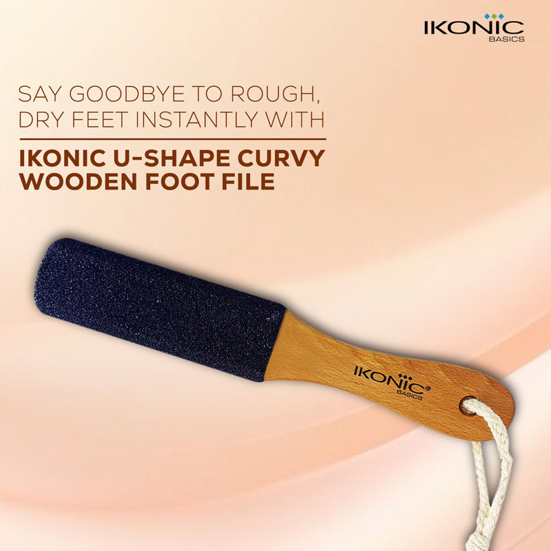 U Shape Curvy Wooden Foot File IKB-1114C