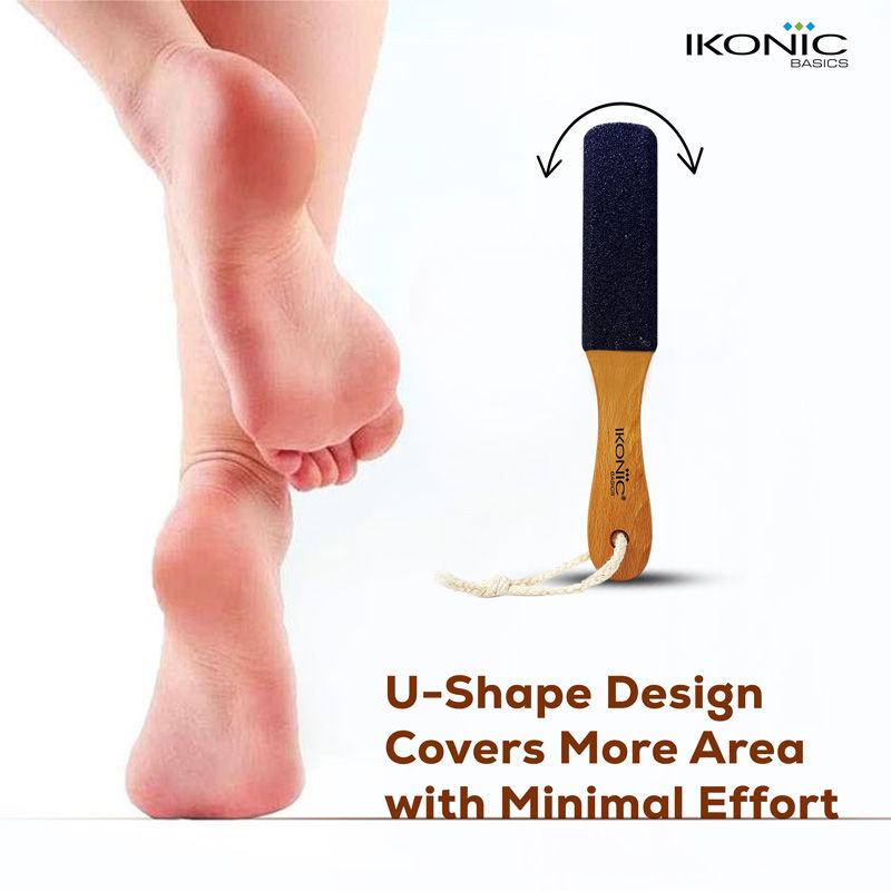 U Shape Curvy Wooden Foot File IKB-1114C