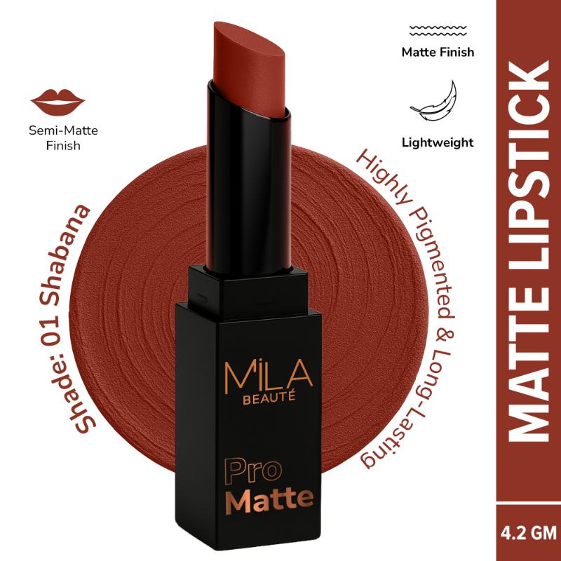 Pro Matte Long Lasting Creamy Matte Finish Lipstick - Shabana