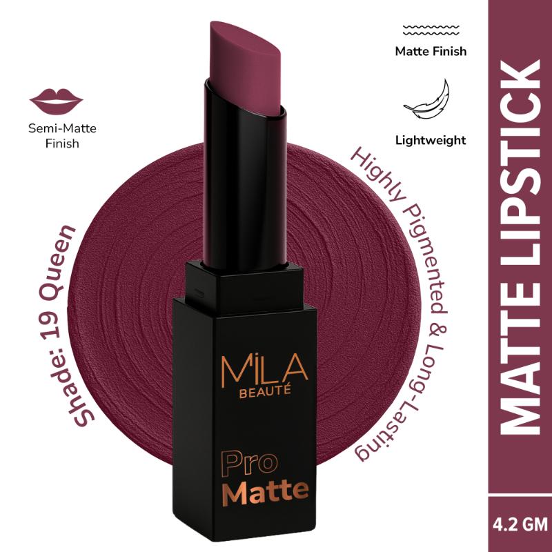 Pro Matte Long Lasting Creamy Matte Finish Lipstick - Queen