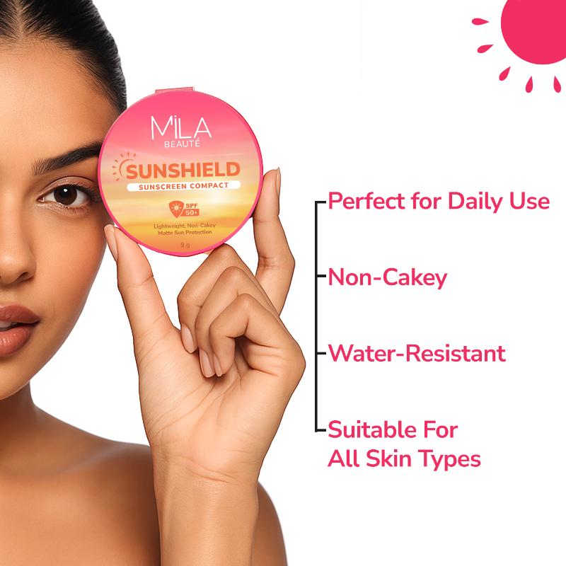 Sun Shield Sunscreen Matt SPF 50 PA+++ UV Protection Compact