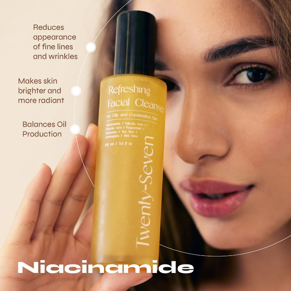 Refreshing Facial Cleanser AHA & BHA For Oil Control, Pore Unclogging & Glowing Skin