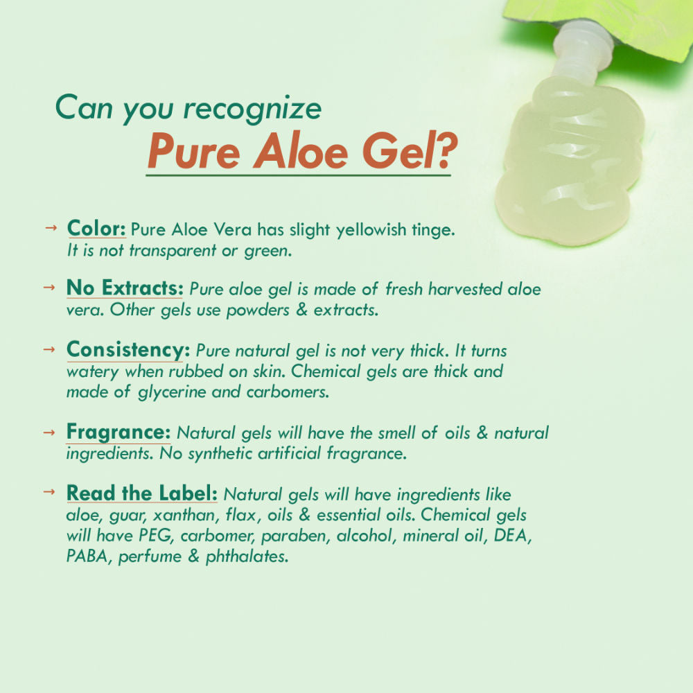 Fresh Pure Aloe Vera Gel for Healthy Skin & Hair, Oil Free Moisturizer and Dandruff Rescue