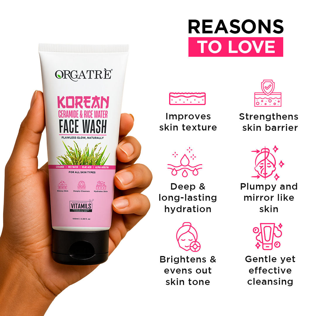 Korean Rice Water & Alpha Arbutin Face Wash