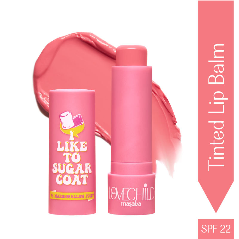 Tinted Lip Balm SPF 22, enriched with Shea Butter, Vitamin E and Almond Oil - Marshmallow Fluff