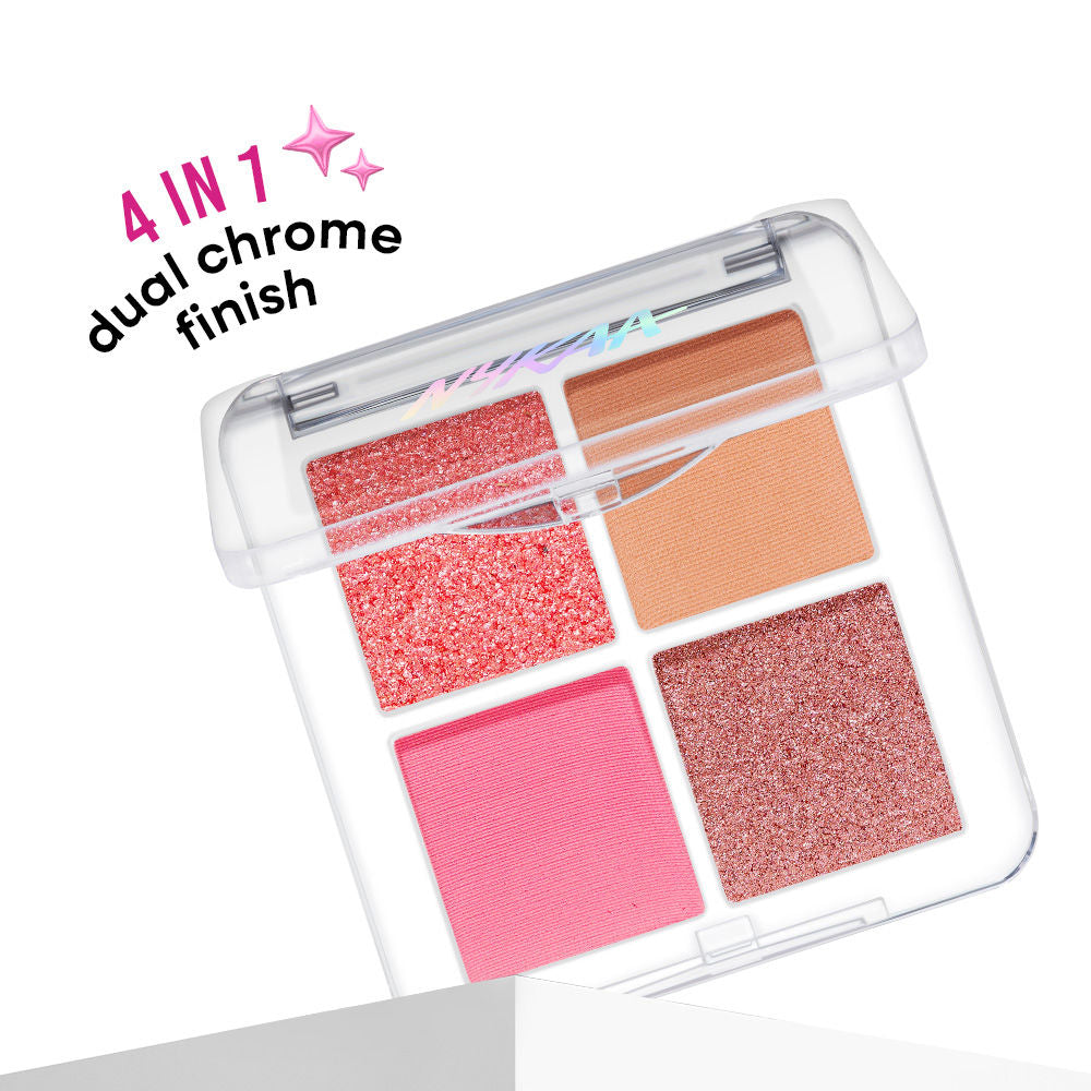 Nykaa Stardust Multi-Texture Holographic Quad Eyeshadow Palette