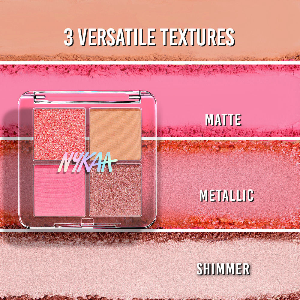 Nykaa Stardust Multi-Texture Holographic Quad Eyeshadow Palette