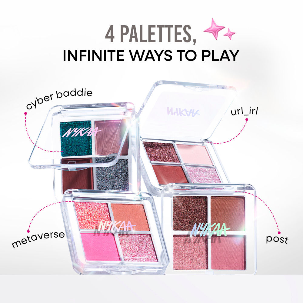 Nykaa Stardust Multi-Texture Holographic Quad Eyeshadow Palette