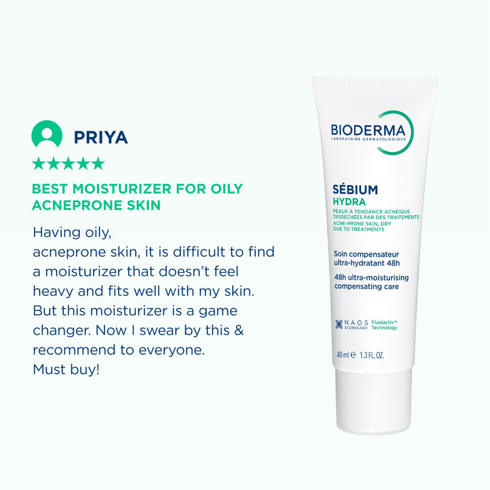 Moisturizer Sebium Hydra for Oily, Acne-Prone Skin with Ceramides for 24H Hydration