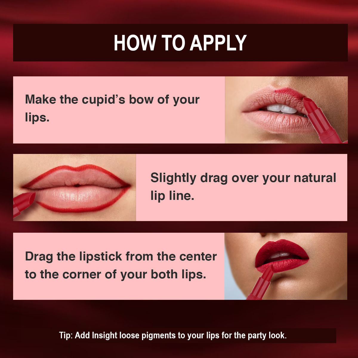 Matte Lipstick, 1 Stroke Application, Long Lasting