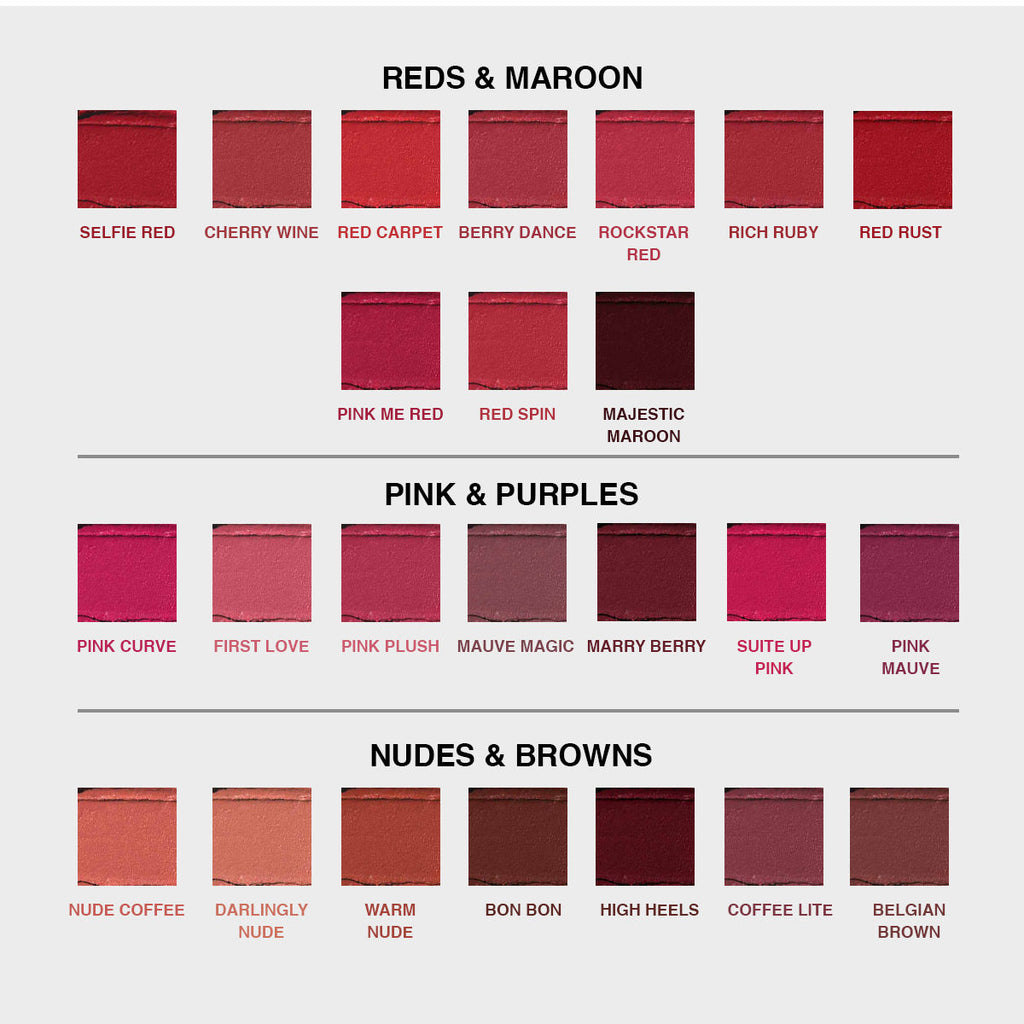 Matte Lipstick, 1 Stroke Application, Long Lasting