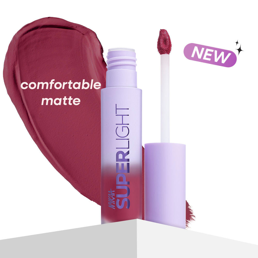 Nykaa Superlight Lip Cloud Airy Mousse Matte Liquid Lipstick for Lip & Cheek - Berry Blush