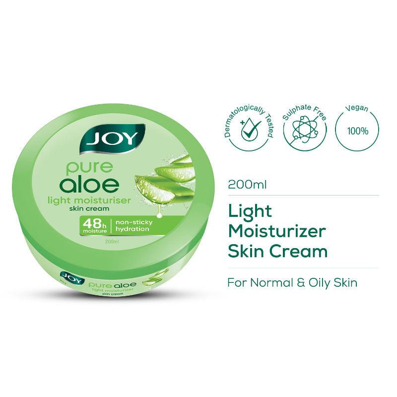 Pure Aloe Vera Light Moisturizer Skin Cream for Face & Body For 48 Hrs Moisturization