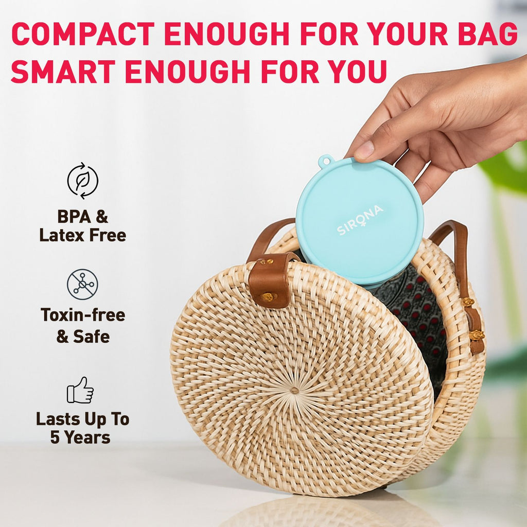 Menstrual Cup Sterilizer Microwave Safe, Collapsible and Easy to Use Sterilizer