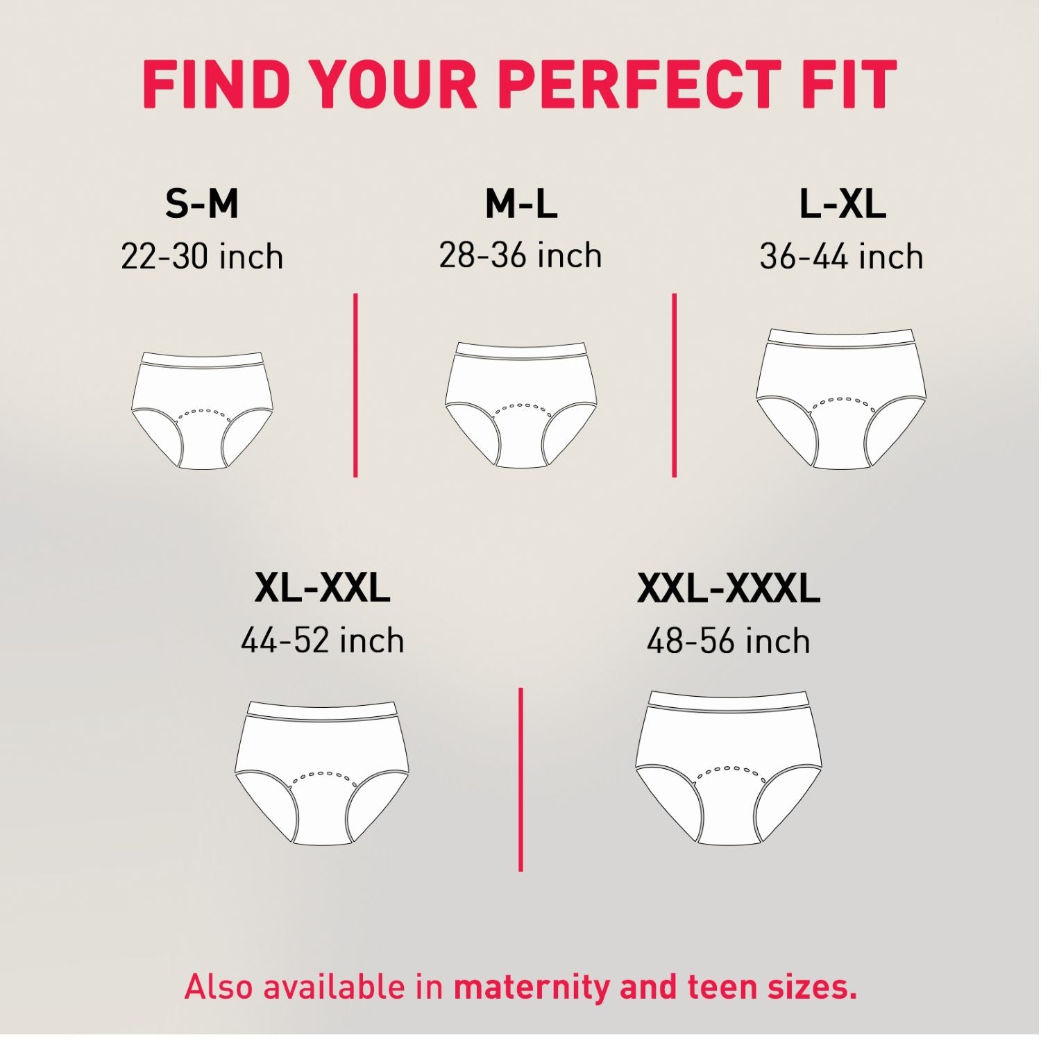 Disposable Period Panties, L-XL (36-44 in.) 360° Coverage, Leakage Protection for Heavy Flow