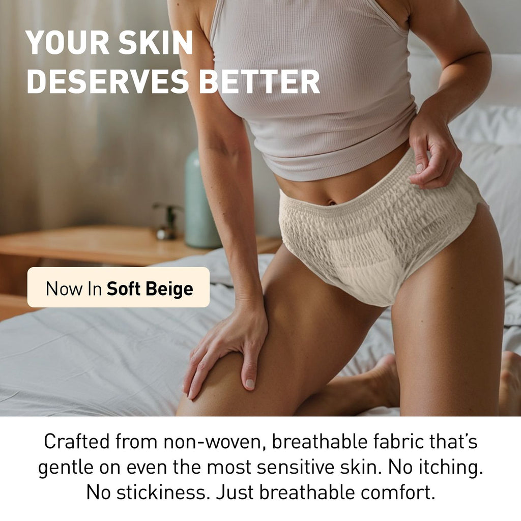 Disposable Period Panties, M-L (28-36 inch) 360° Coverage, Leakage Protection for Heavy Flow