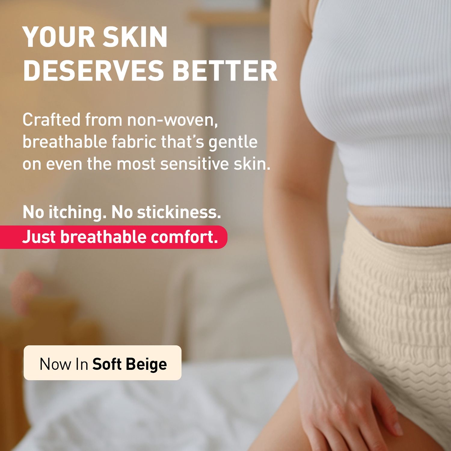 Disposable Period Panties 2XL-3XL (48-56 in) 360° Coverage, Leakage Protection for Heavy Flow