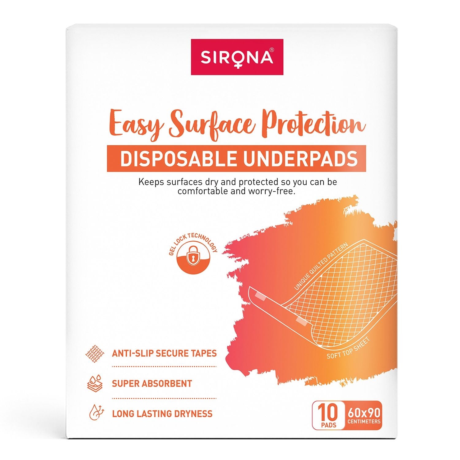 Disposable Underpads - Large, Soft & Leakproof Bed Protection with Anti-Slip Tapes