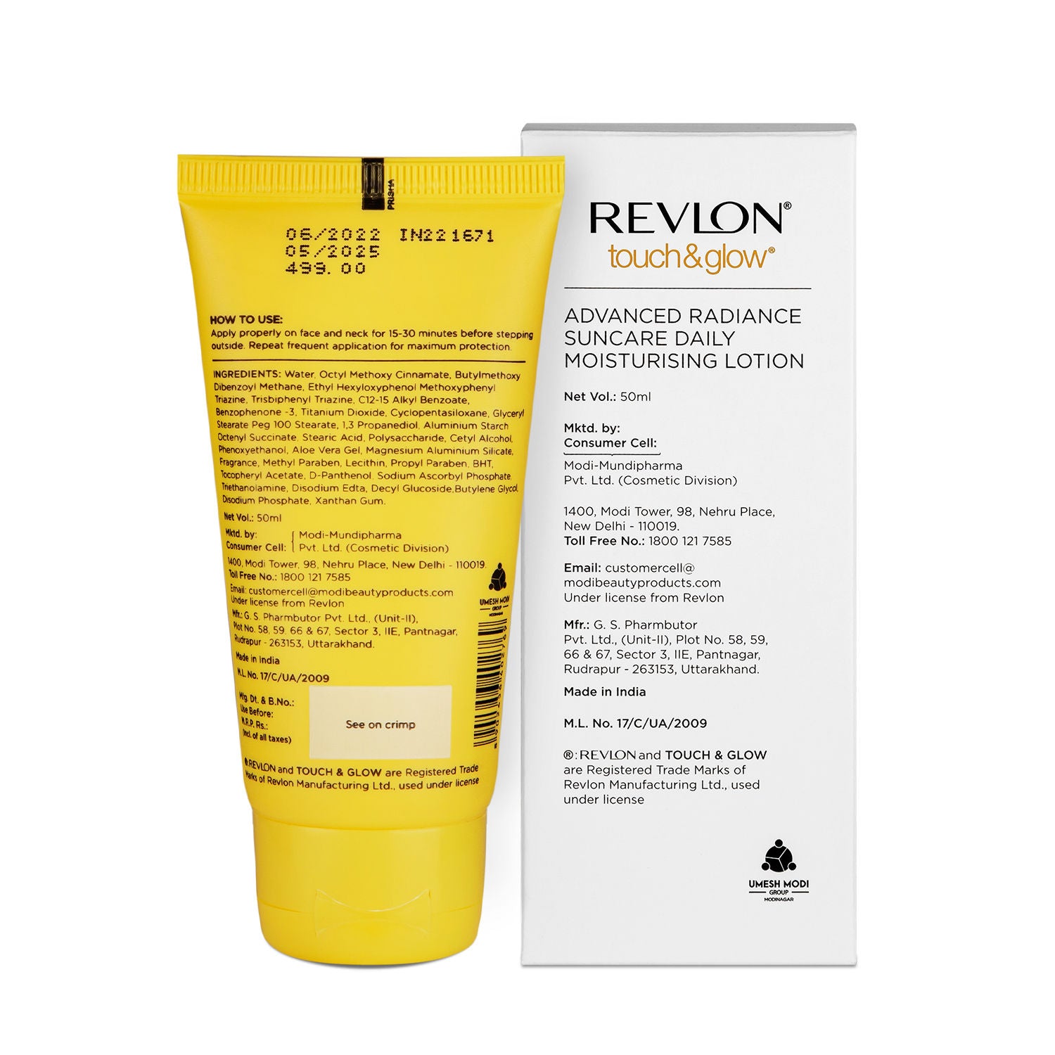 Touch & Glow Advanced Radiance Sun Care Daily Moisturizing Lotion SPF 50