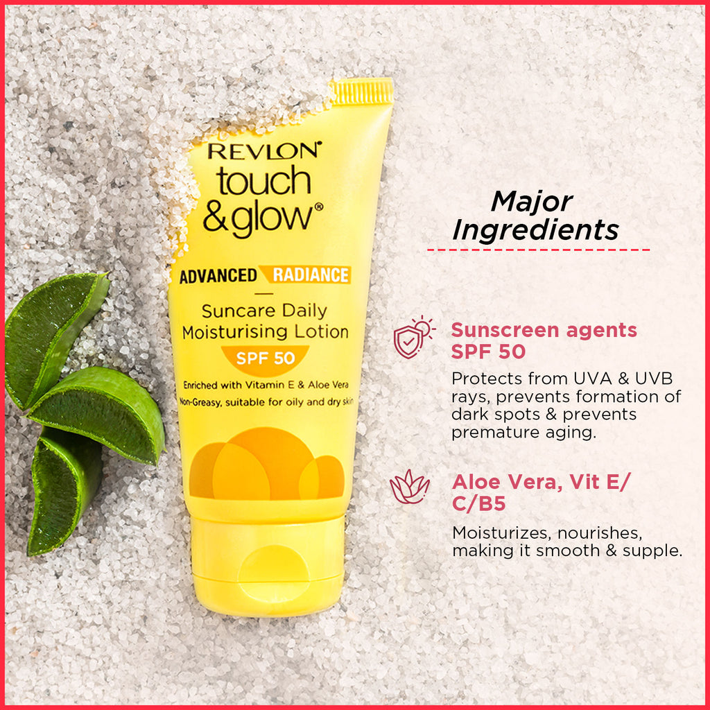 Touch & Glow Advanced Radiance Sun Care Daily Moisturizing Lotion SPF 50
