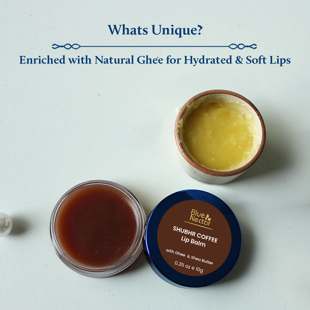 Shubhr Coffee Lip Balm with Ghee for Dryness and Lips Brightening