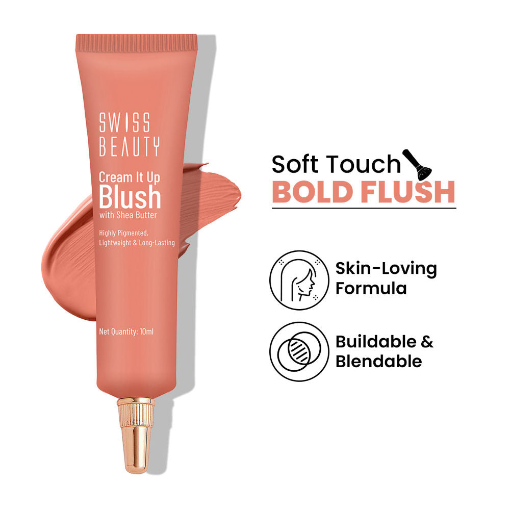 Cream It Up Blusher With Shea Butter , Multi-Functional , Matte Finish - 4 Copper Cheeks