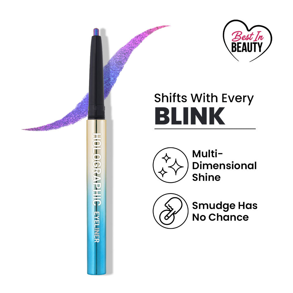 Holographic Eyeliner , Multi Chrome Effect , Water -Proof ,Smudge Proof - 1 Milky Way