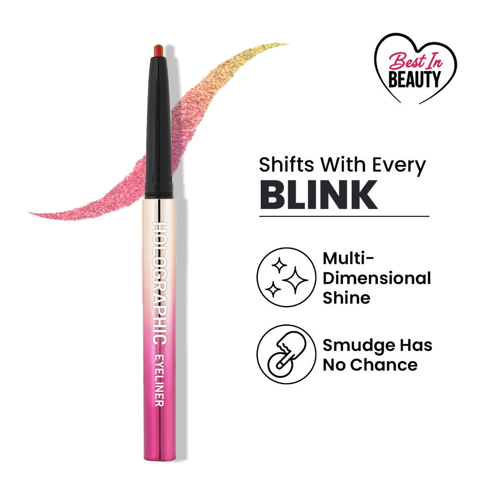 Holographic Eyeliner , Multi Chrome Effect , Water -Proof ,Smudge Proof